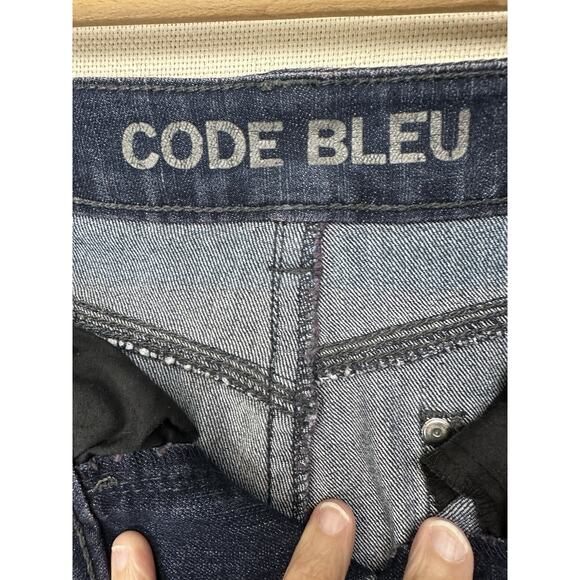 Code Bleu Jeans Womens Size 14 Inseam 30 Veronique Skinny Jeans Bling Preppy - Picture 6 of 16